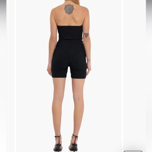 Grey Lab Strapless Bustier Black Romper | Medium - Picture 6 of 6
